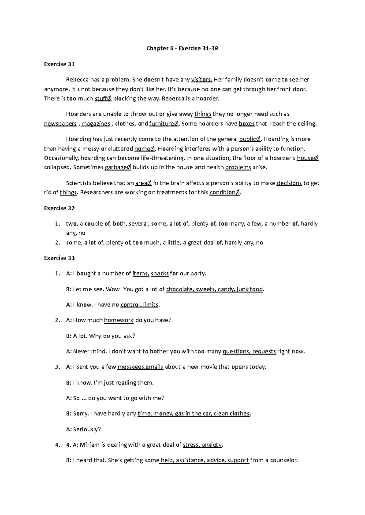 Understanding and Using English Grammar - Chapter 6 Exercises 31-39 ...
