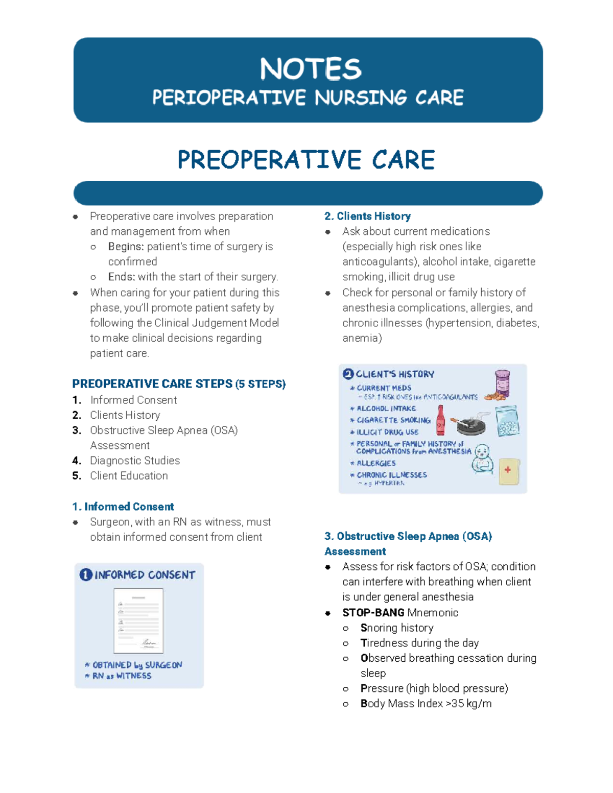 Osmosis Perioperative Care: Comprehensive Guide to Preoperative ...