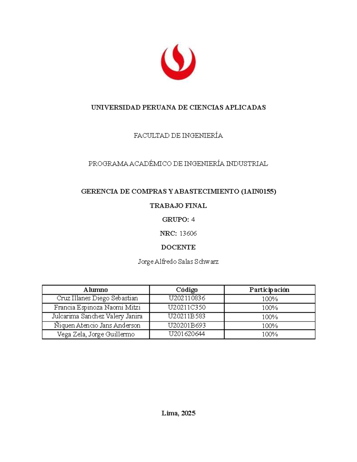 Trabajo Final de Gerencia de Compras y Abastecimiento (1AIN0155 ...
