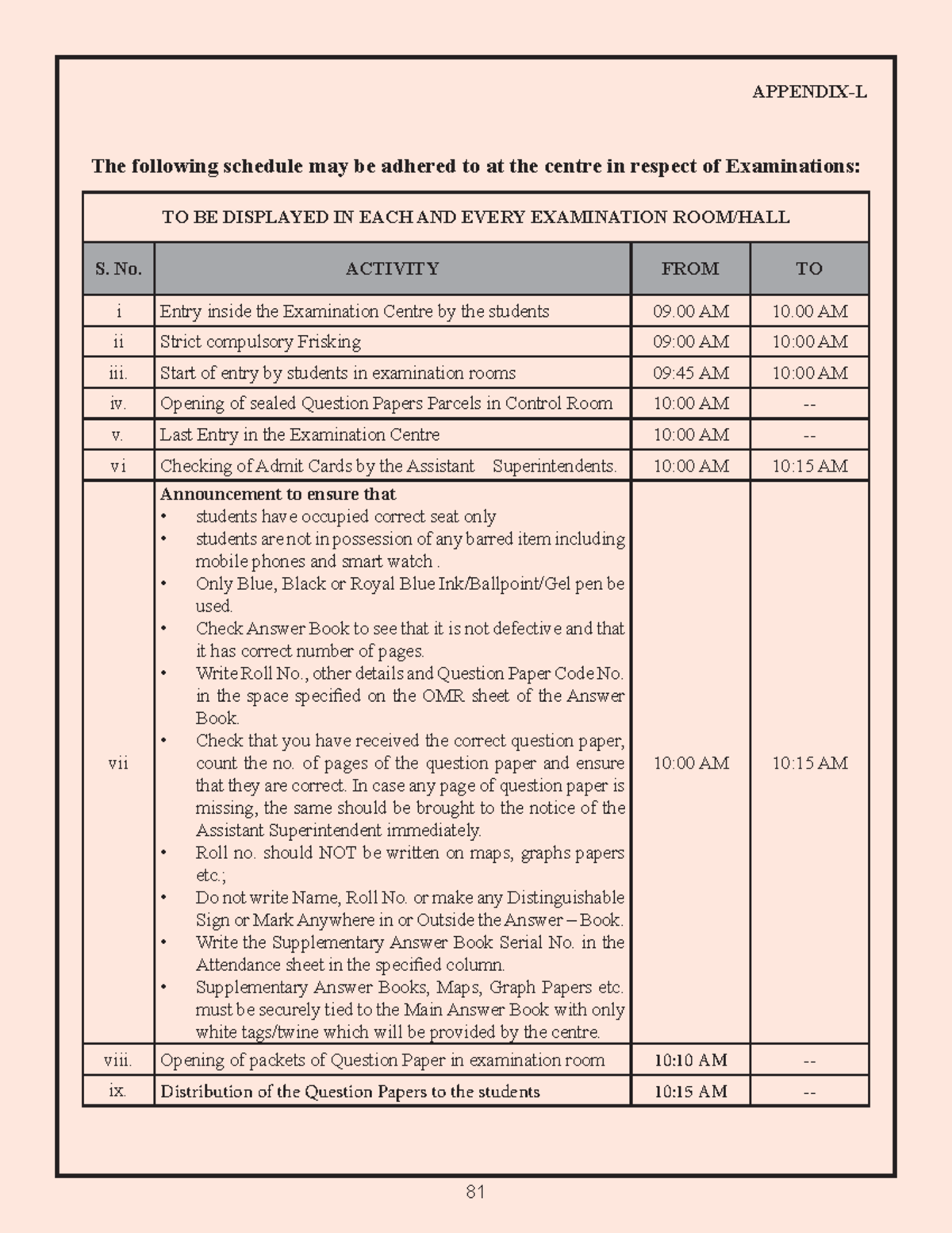 Examination Centre Schedule 2025: Guidelines for Students - Studocu