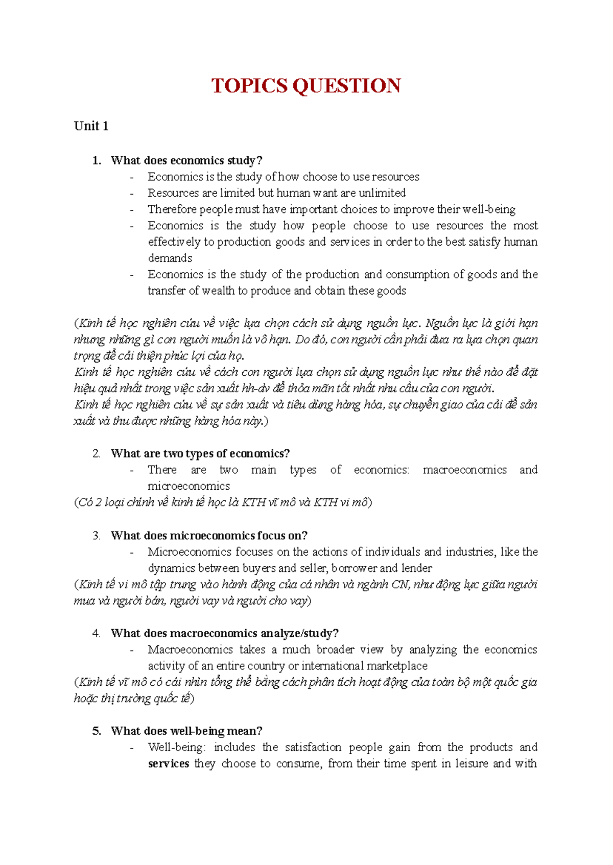 Economics Study Guide: Key Concepts and Theories (ECO 101) - Studocu
