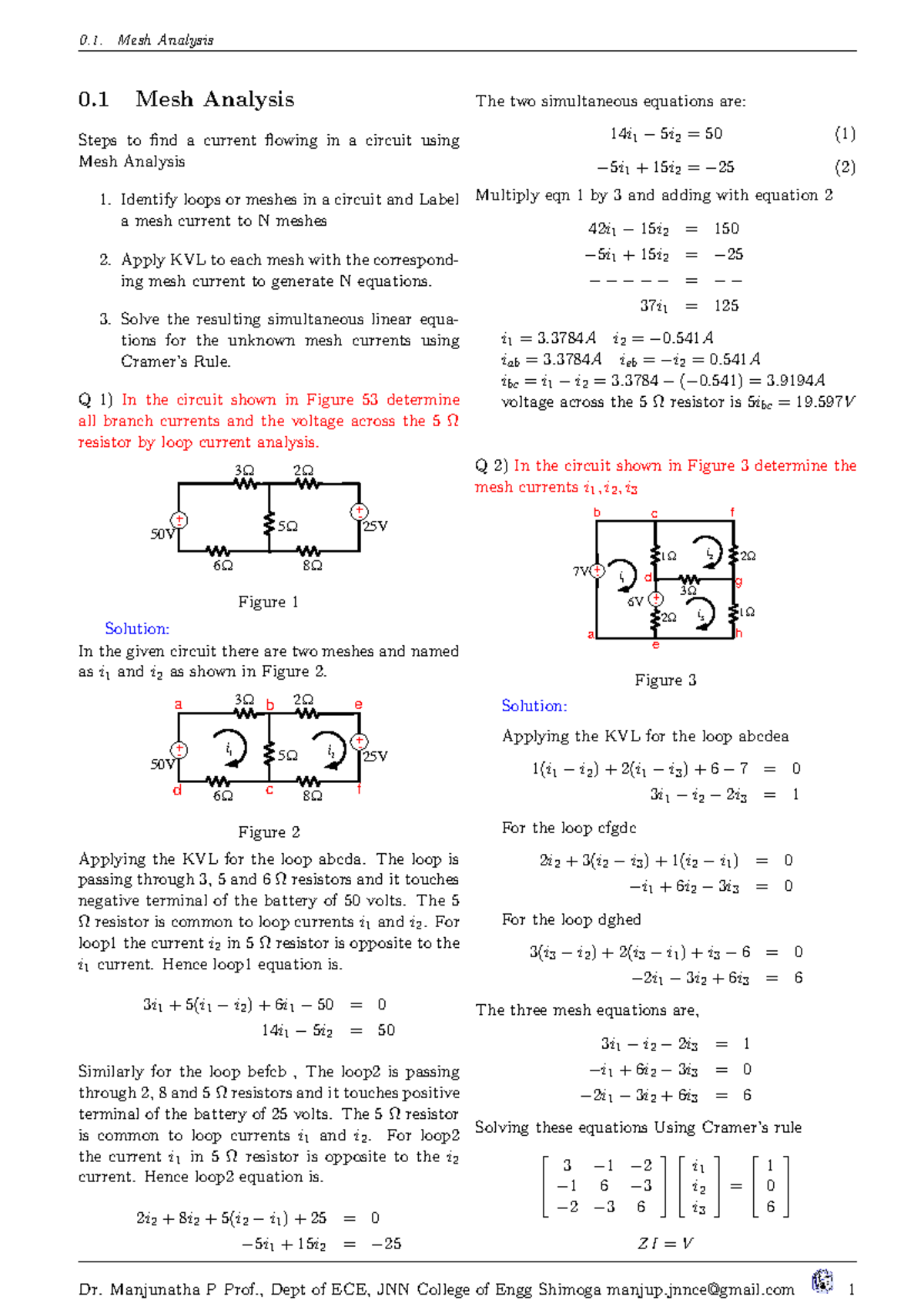 Mesh Analysis: Step-by-Step Guide and Problem Solutions - Studocu