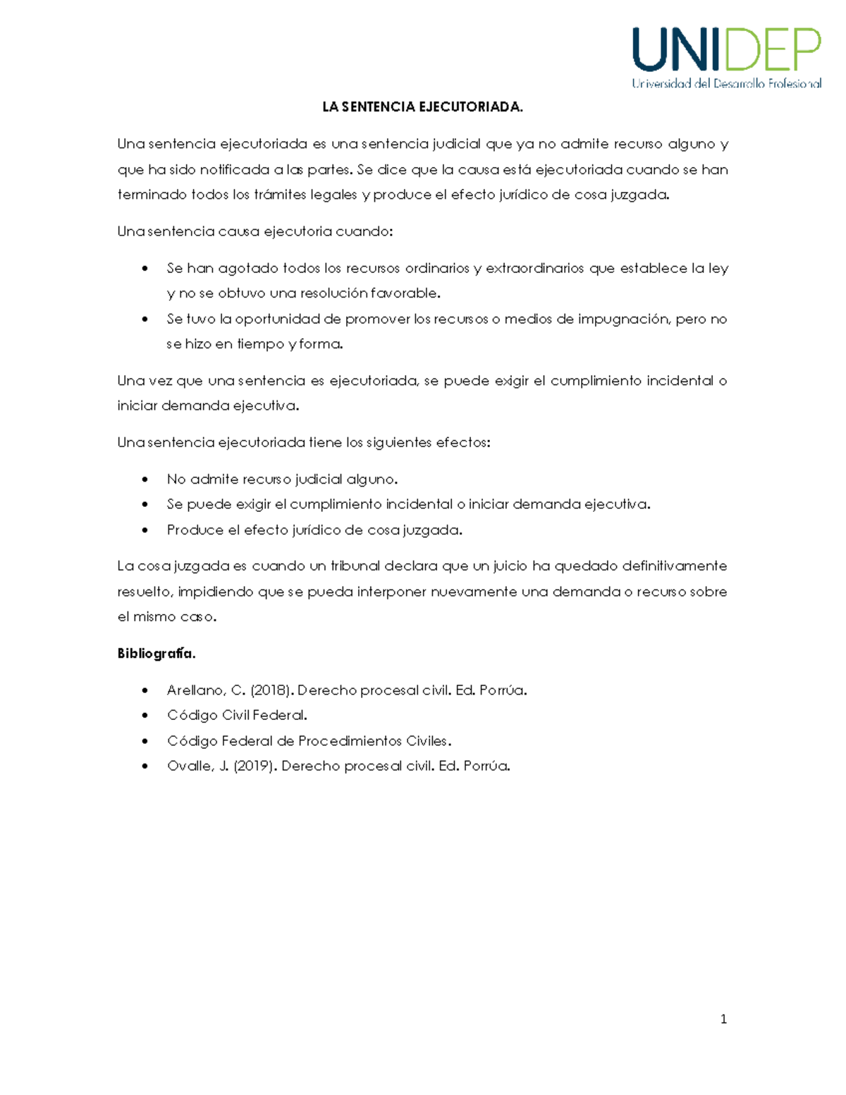LA SENTENCIA EJECUTORIADA EN DERECHO PROCESAL CIVIL - ANÁLISIS - Studocu