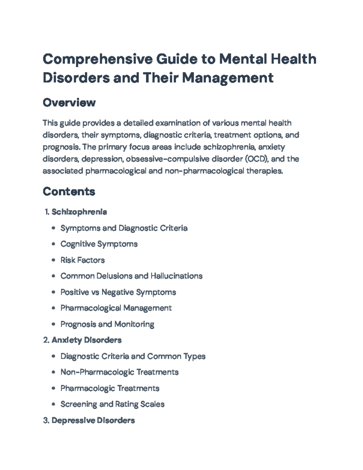 Comprehensive Guide to Mental Health Disorders: Symptoms & Treatments ...