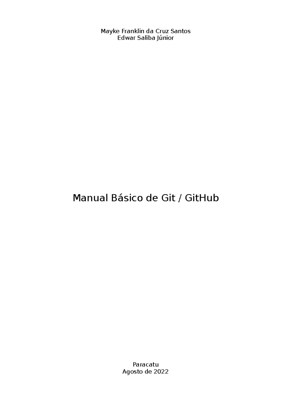 Manual Básico de Git e GitHub - Introdução e Funcionalidades - Studocu