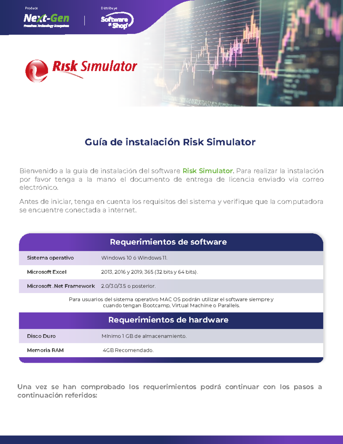 Guía de Instalación del Software Risk Simulator (Versión Cloud) - Studocu