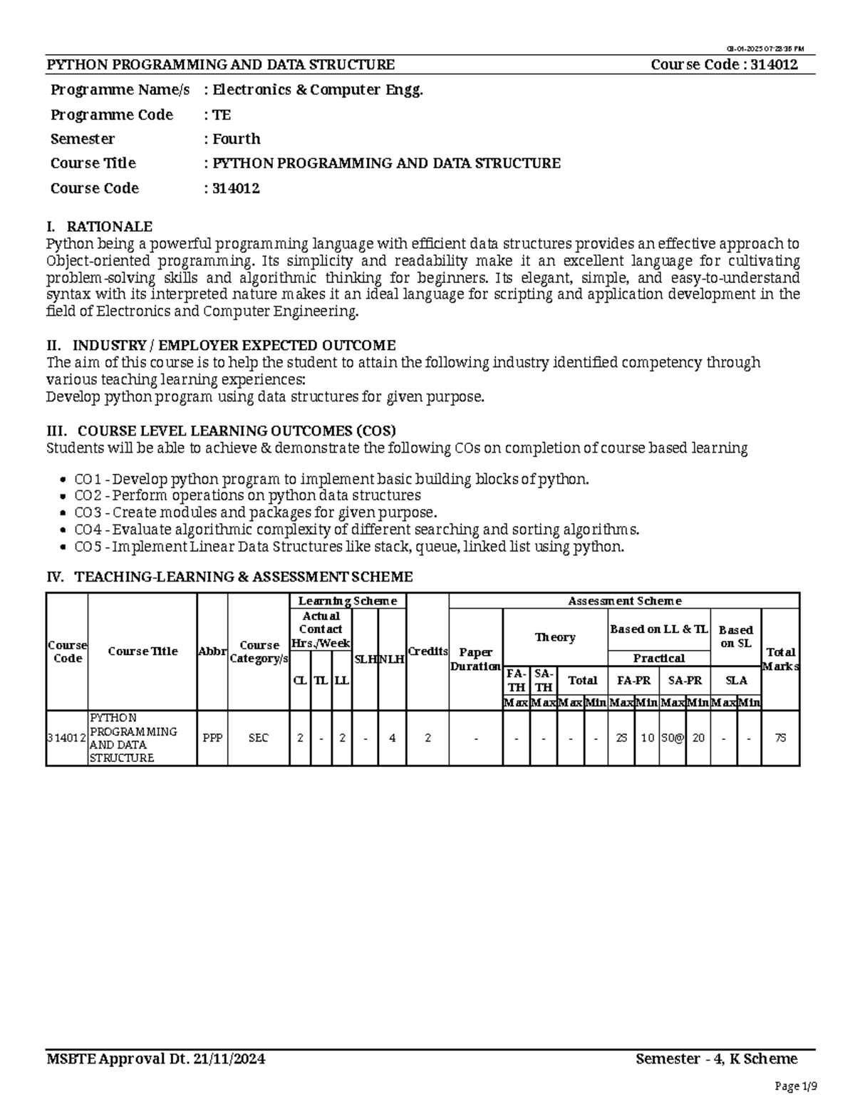 314012 - Final Exam PYTHON PROGRAMMING and DATA STRUCTURE Notes - Studocu