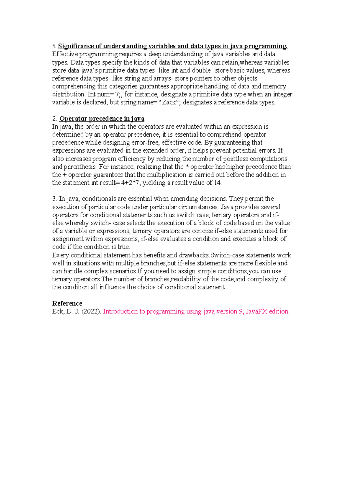 Discussion unit 1 - 1. Significance of understanding variables and data ...