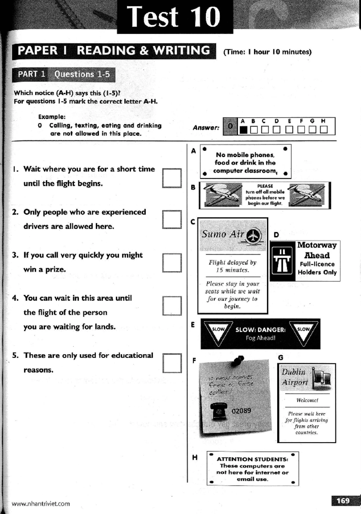Test 1 KET Extra - Reading and Listening Practice Questions - Studocu