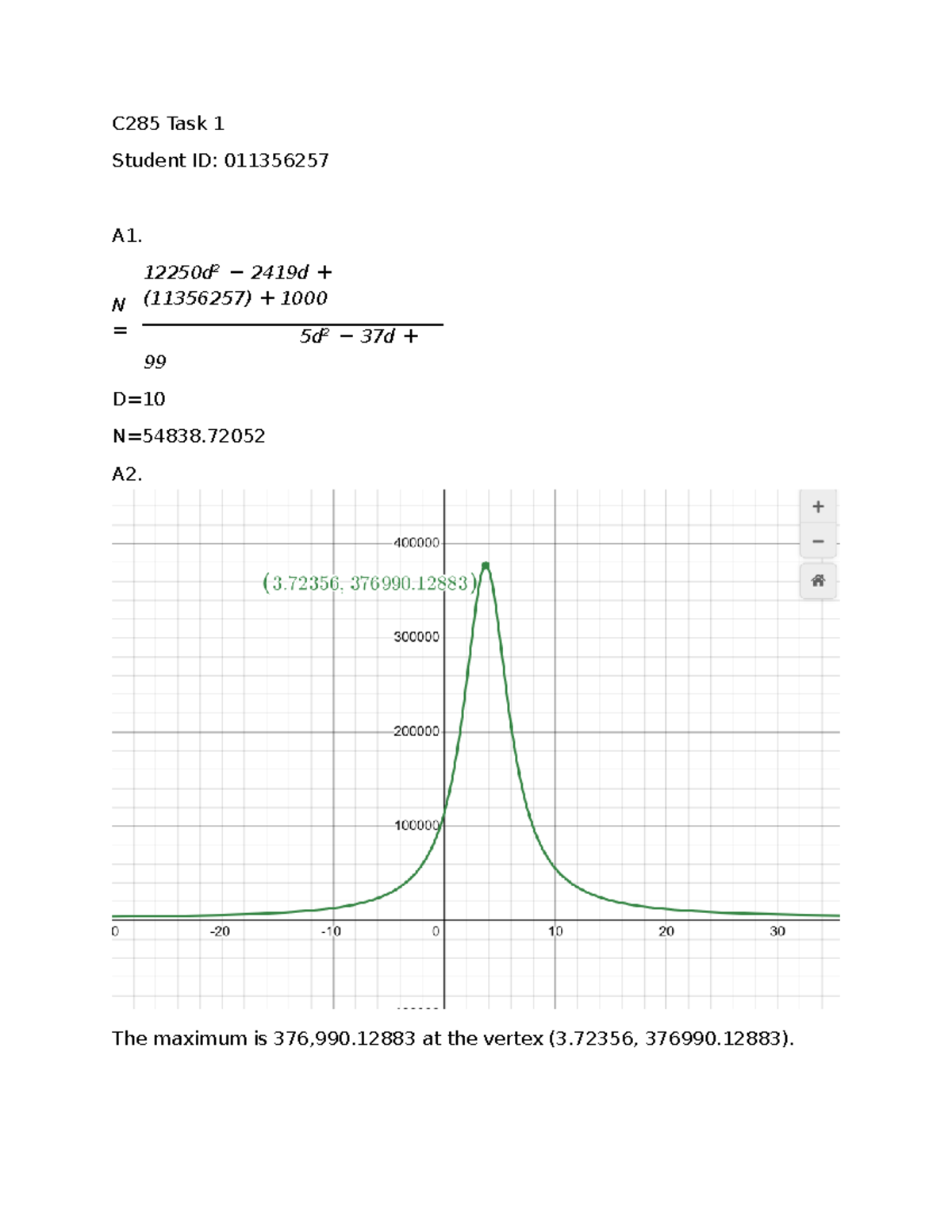 C285 Task 1 - Exploring Exact vs. Approximate Solutions - Studocu