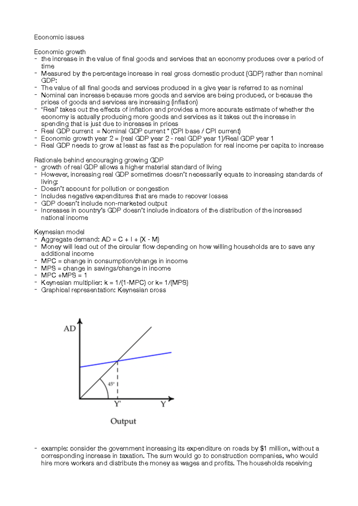 Econ 12 Term 2 Notes: Economic Growth, Unemployment & GDP Insights ...