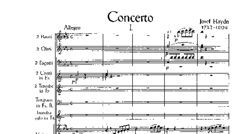 Concerto for Trumpet in E♭ by Haydn - Full Score Analysis - Studocu