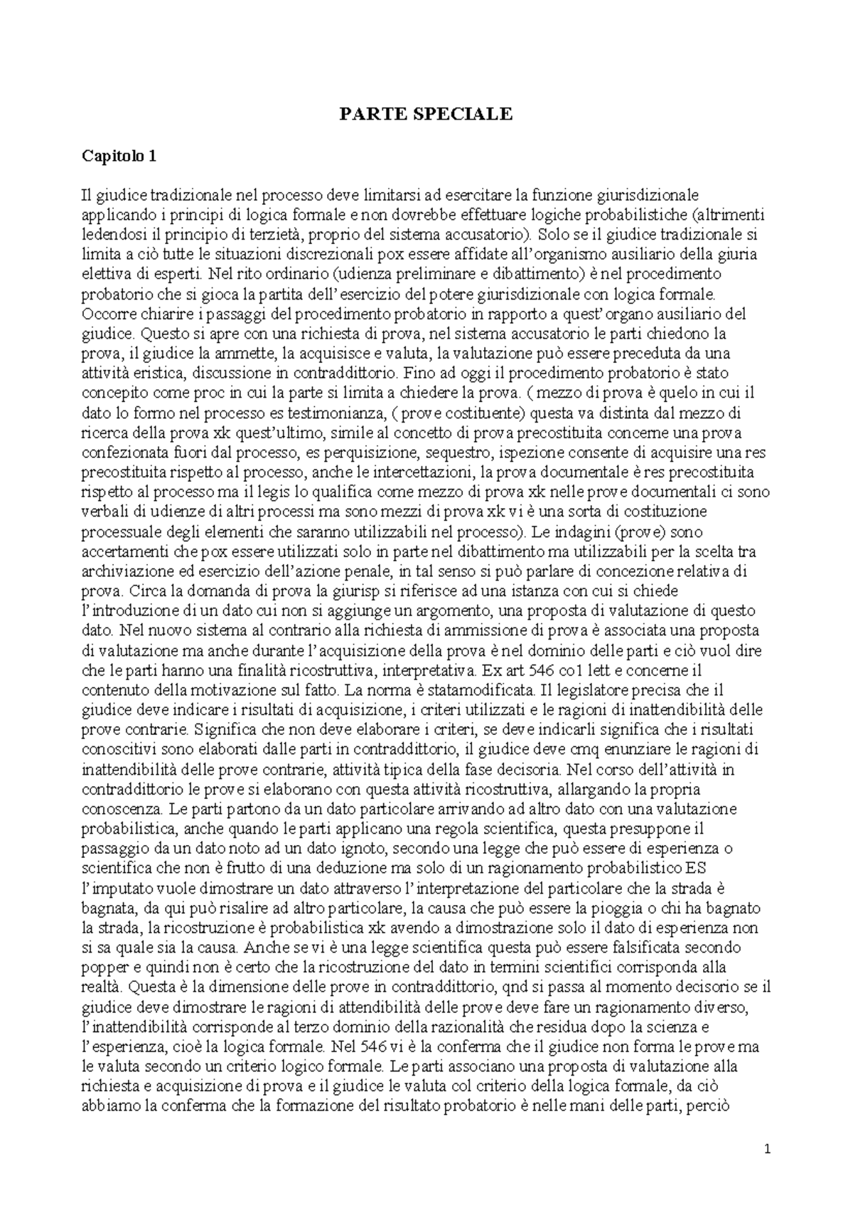 Parte Speciale Menna - PARTE SPECIALE Capitolo 1 Il giudice ...