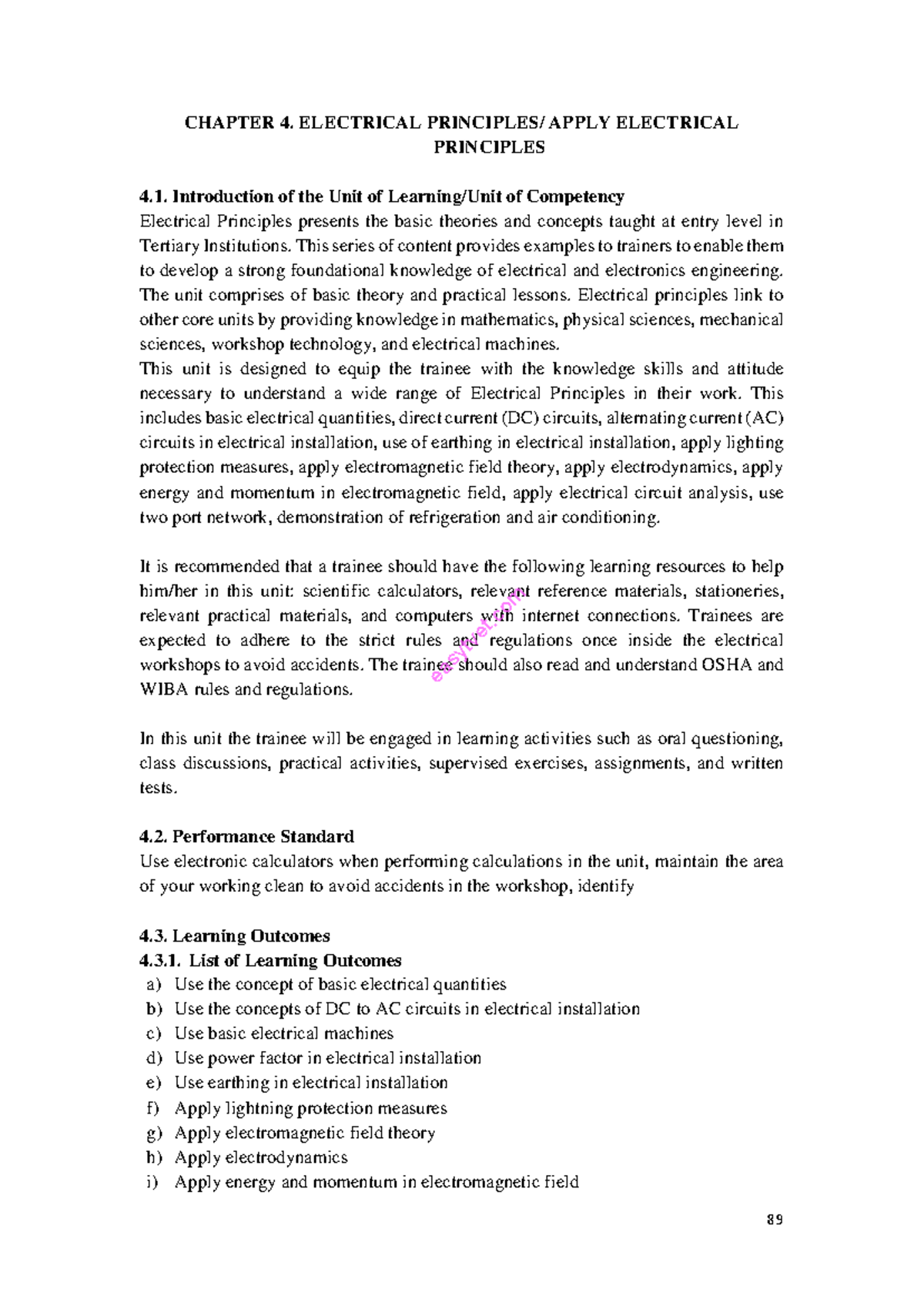 Elec Principles (Course Code: ELEC 101) - Comprehensive Study Guide ...