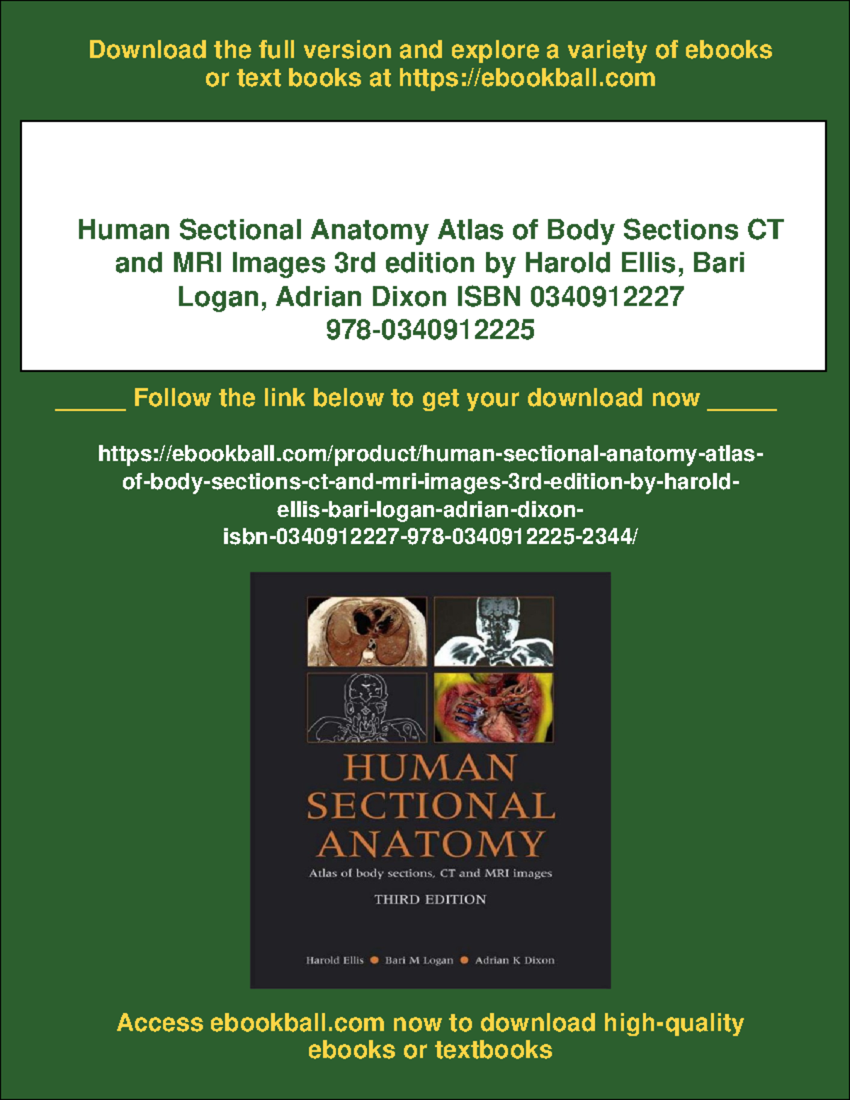 Human Sectional Anatomy Atlas of Body Sections: CT & MRI 3rd Ed. - Studocu