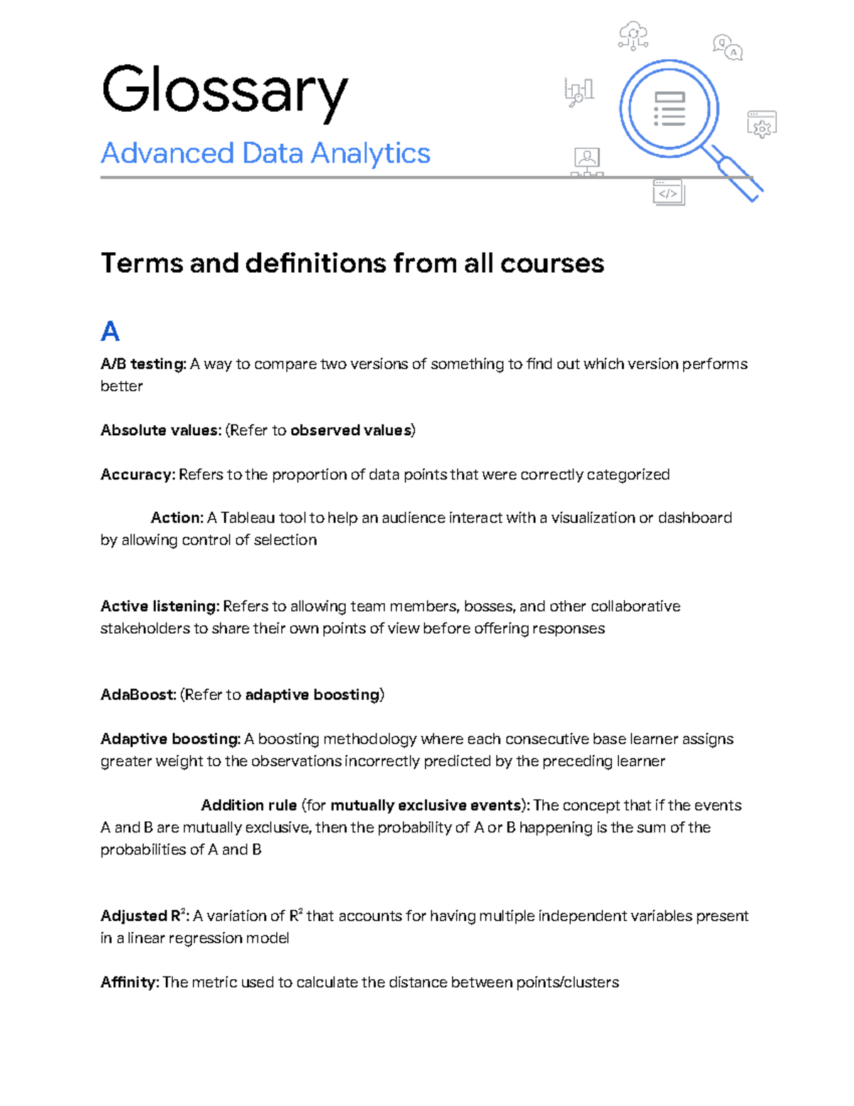 Python note - just my study note - Glossary Advanced Data Analytics ...