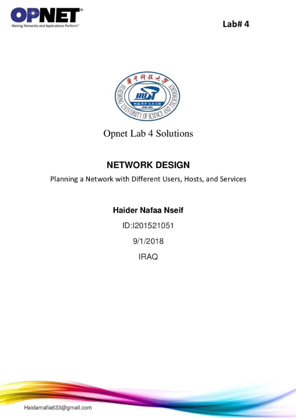 OPNET Lab 4: Network Design and Implementation Guide - Studocu