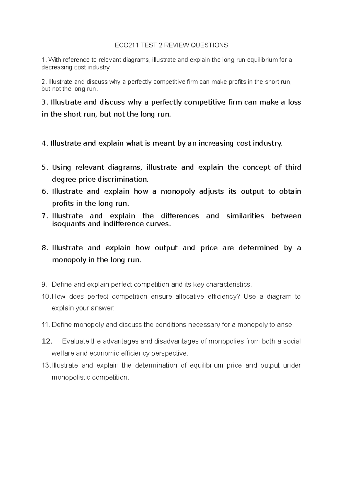 ECO211 2025 TEST 2 Comprehensive Review Questions and Concepts - Studocu