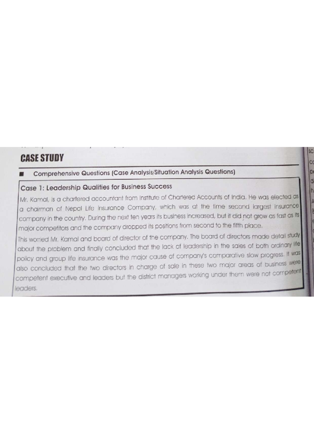SC CASE STUDY: Leadership Qualities & Org Design for Success - Studocu