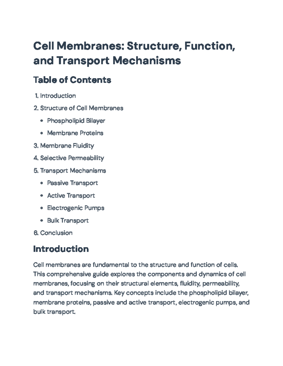 Cell Membranes: Structure, Function & Transport Mechanisms Overview ...