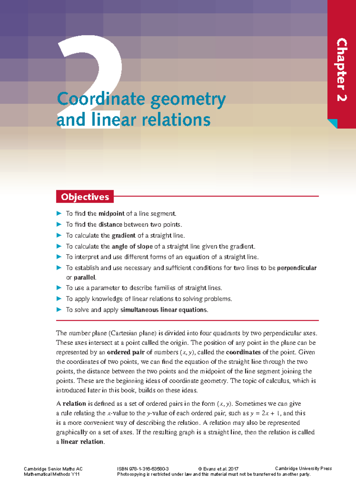 Chapter 2: Coordinate Geometry & Linear Relations Notes - Studocu
