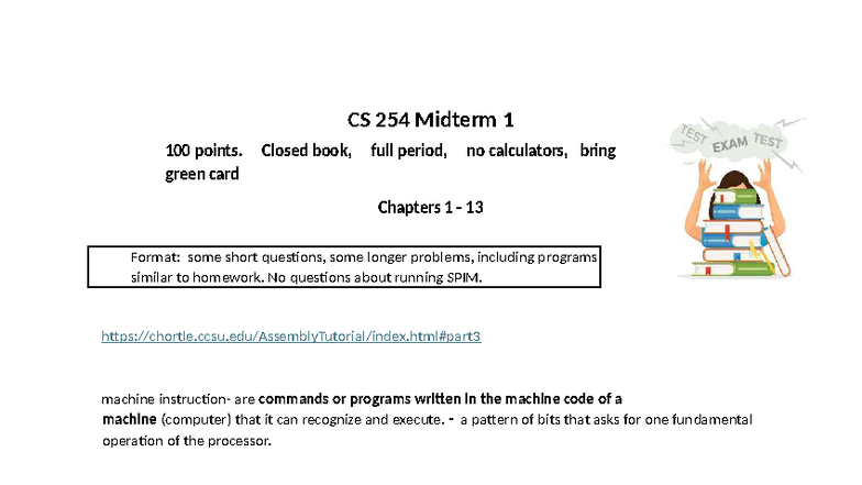 CS 254 Midterm 1 Study Guide: Key Topics and Concepts - Studocu