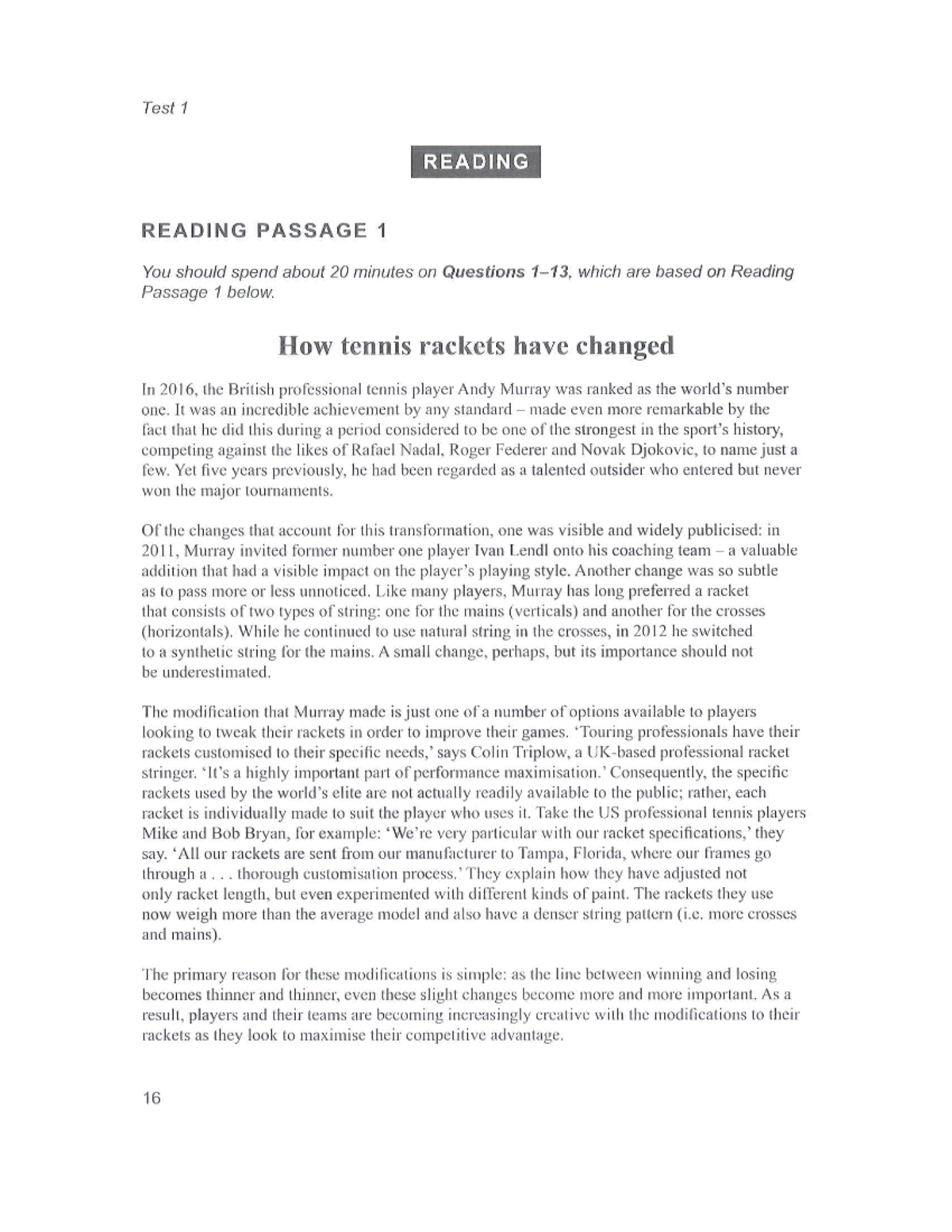 Test 1 Reading Passage Analysis and Questions (Practice-test-1) - Studocu