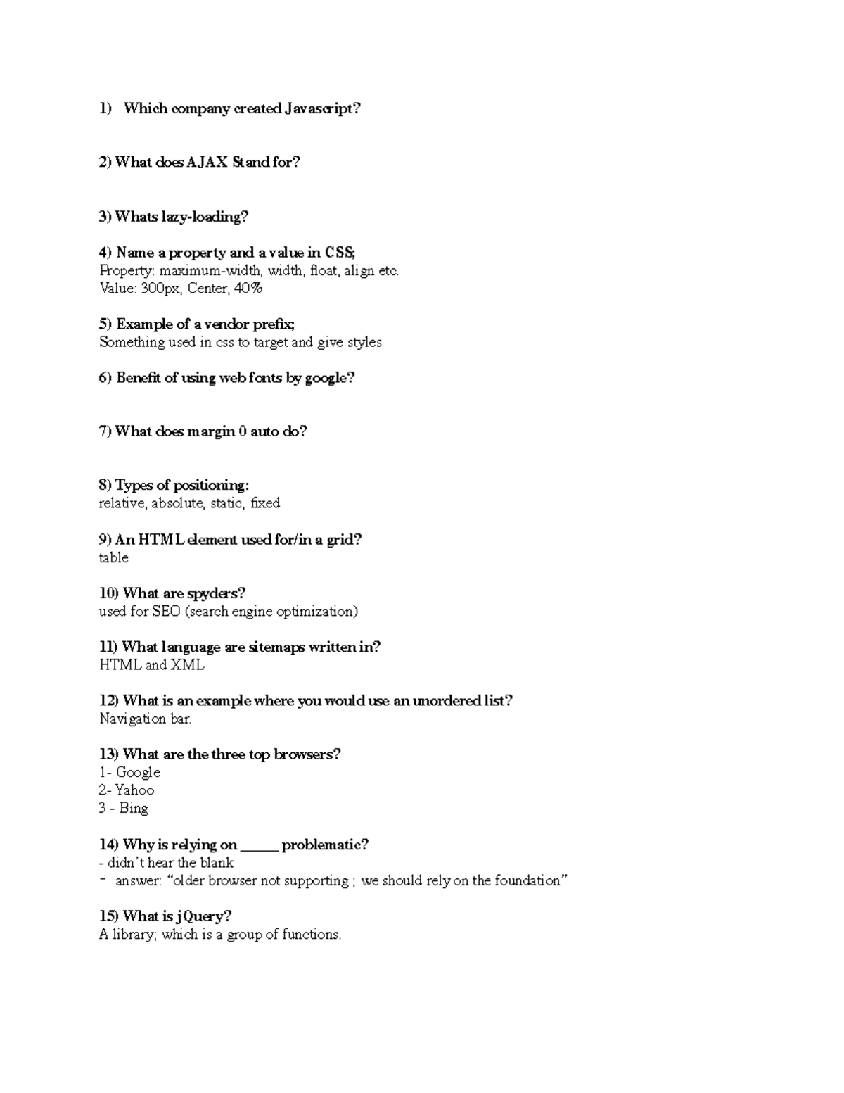Sample/practice exam questions 2013 - 1) Which company created ...