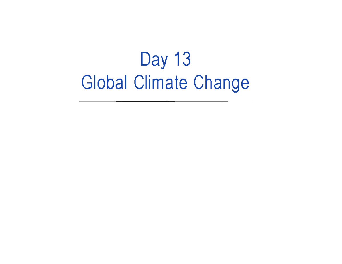 Global Climate Change: Key Concepts & Quiz 3 Info (Course Code) - Studocu