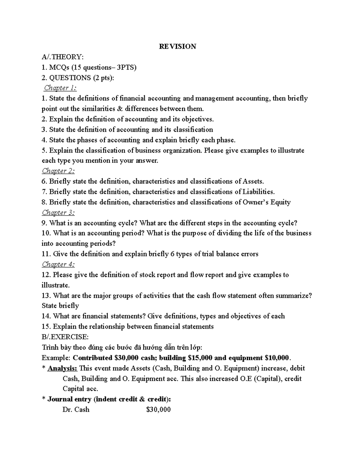 FIN 101: Revision Notes on Financial Accounting Concepts - Studocu