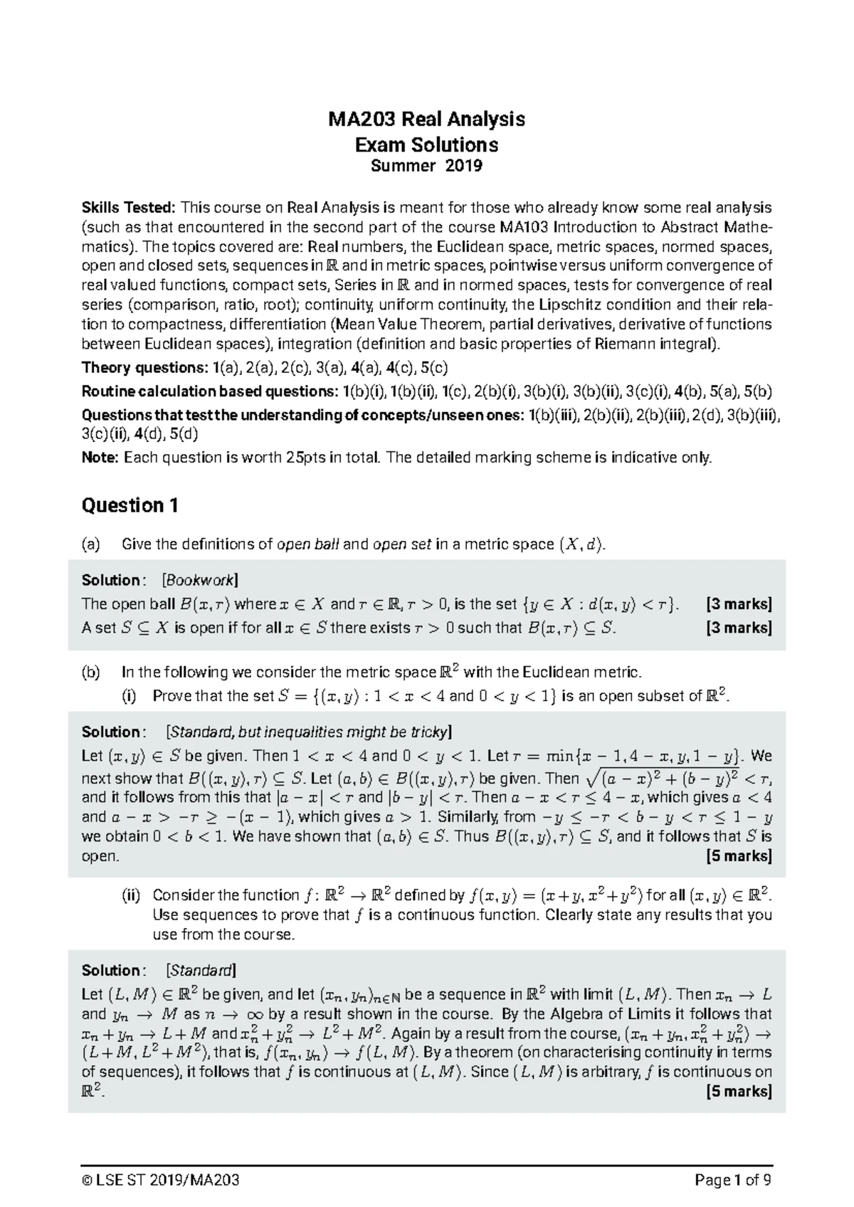 ST213 22PP - Summer 2022 Exam Past Paper Analysis - Studocu