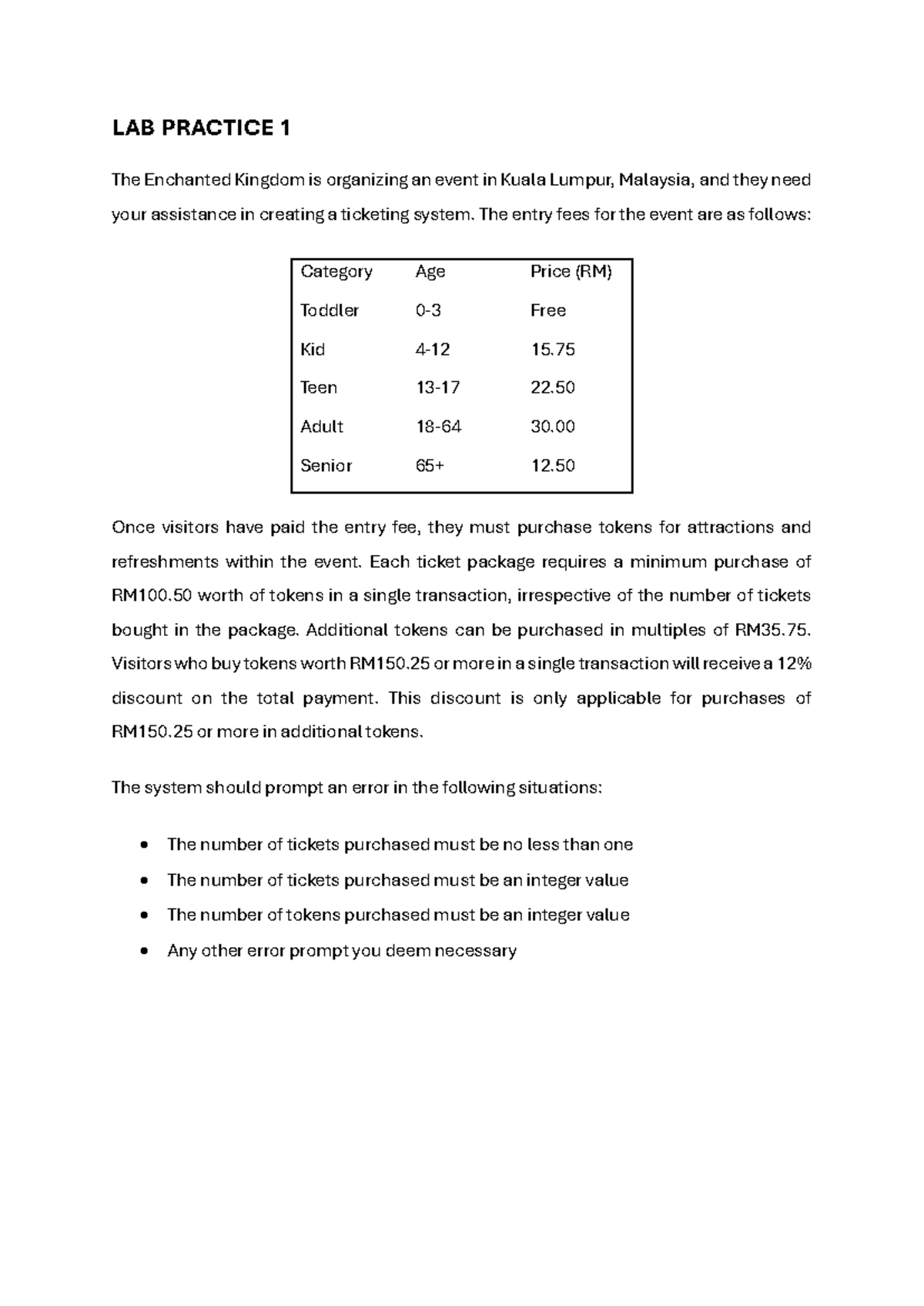 LAB Practice Questions - Ticketing & Inventory Systems - Studocu