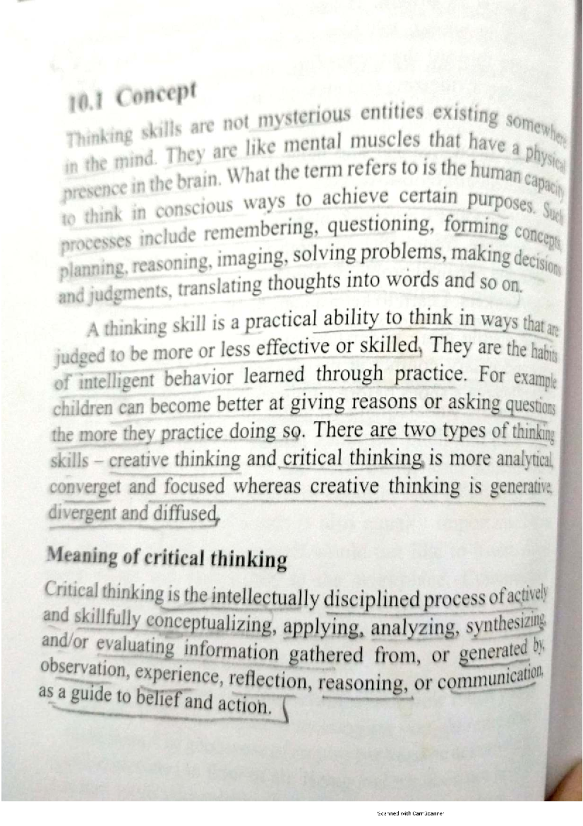 Critical Thinking and Creative Thinking - UNIT 4 - 2020 - Studocu