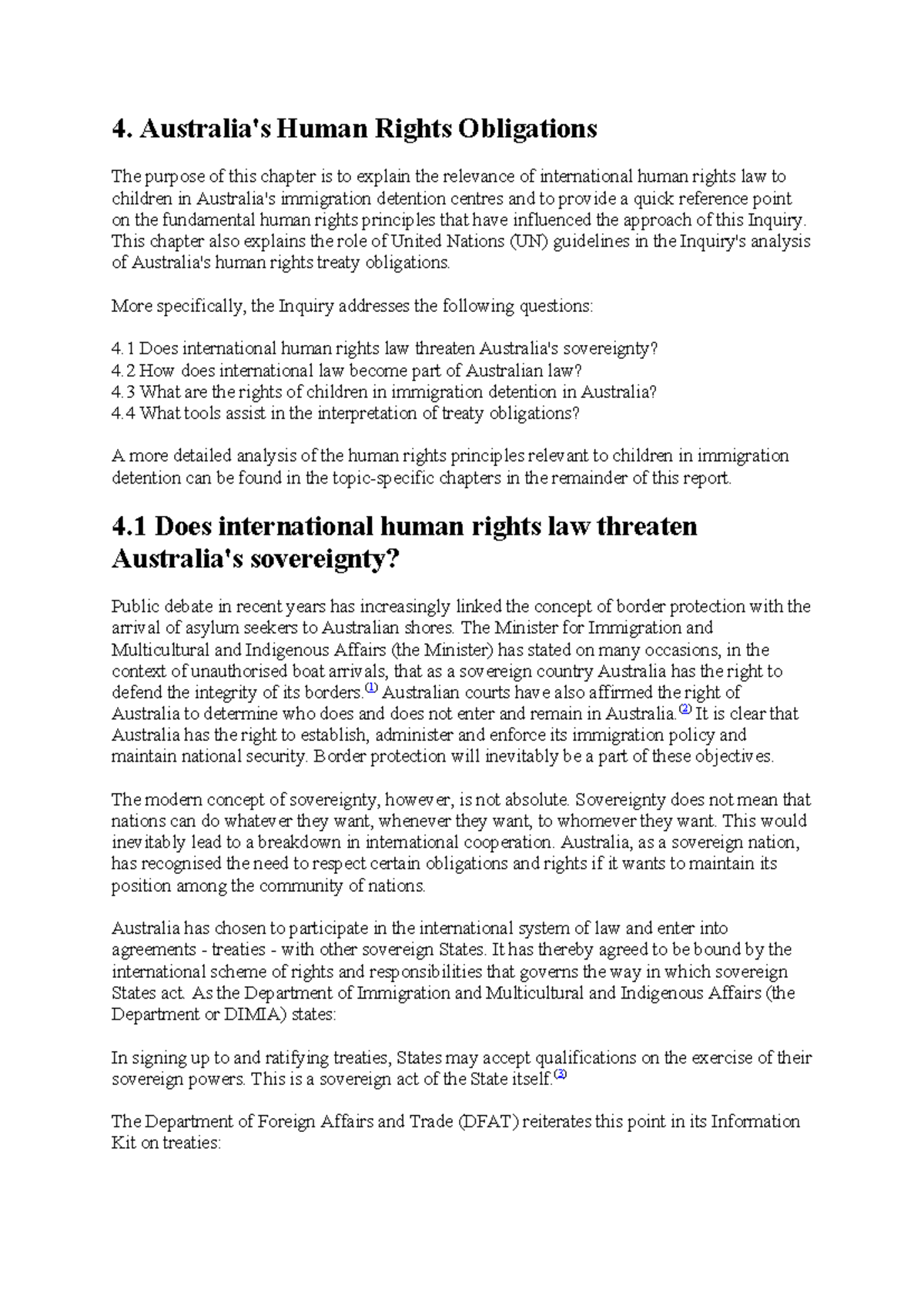 Human rights international law and australian law - 4. Australia's ...