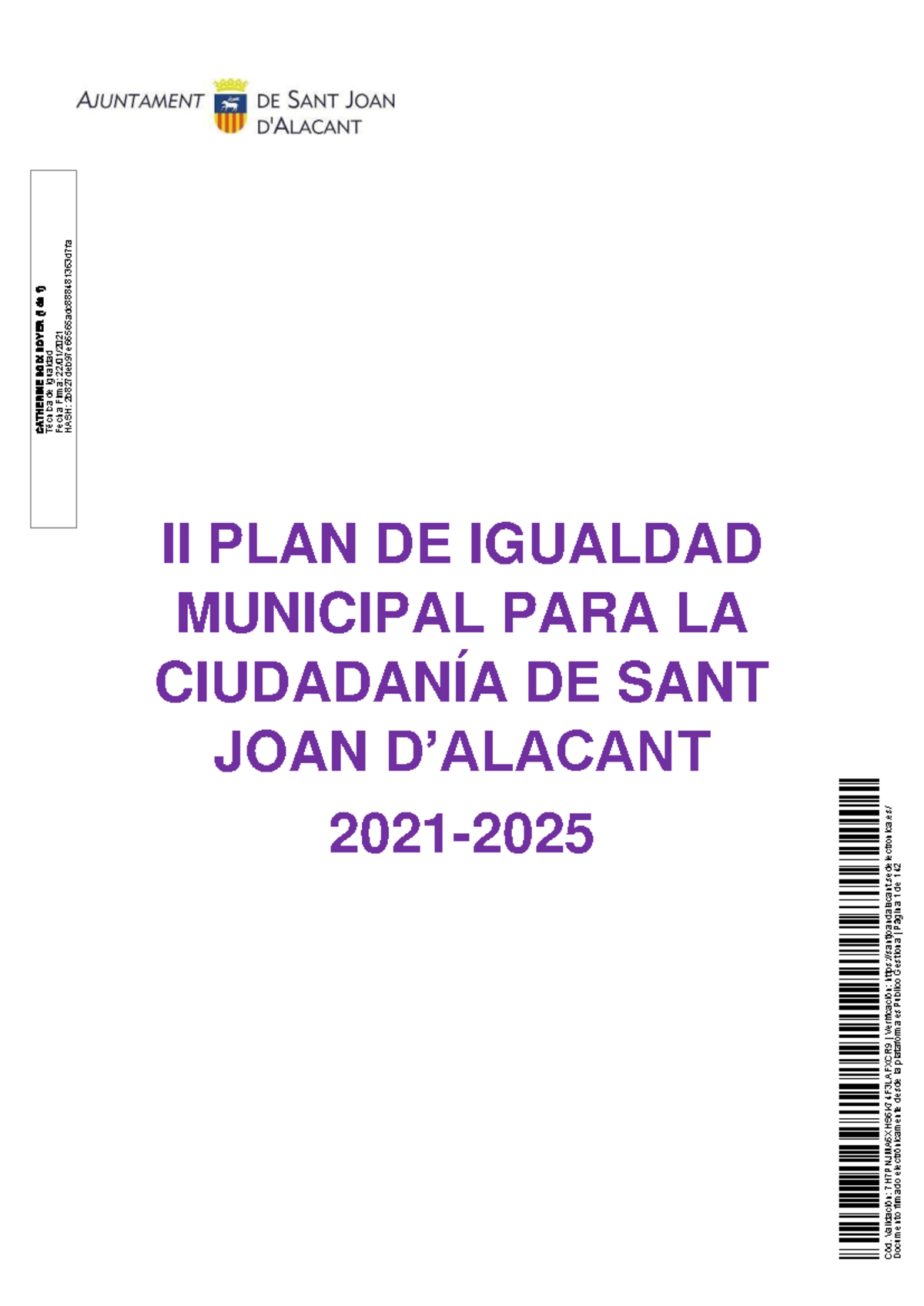 II Plan de Igualdad Municipal para Sant Joan 2021-2025 - Studocu