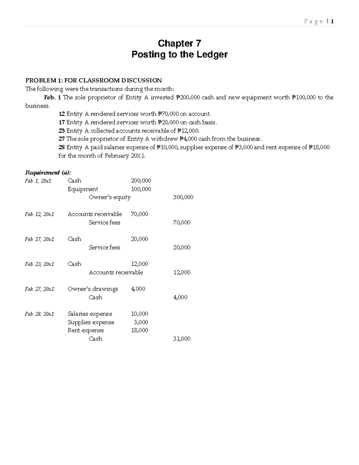 522803024 Chapter 7: Ledger Posting and Trial Balance Analysis - Studocu