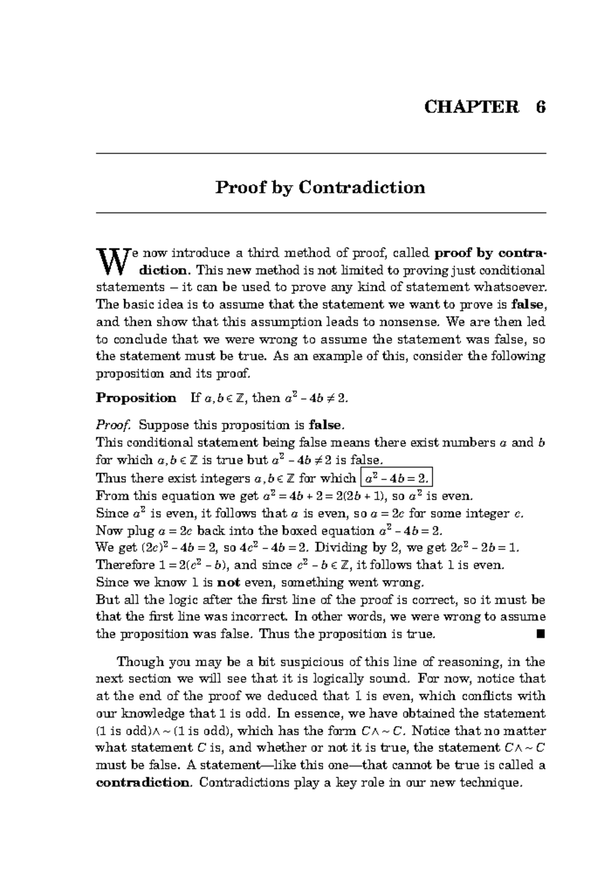 Proof by Contradiction: Chapter 6 Overview and Examples - Studocu