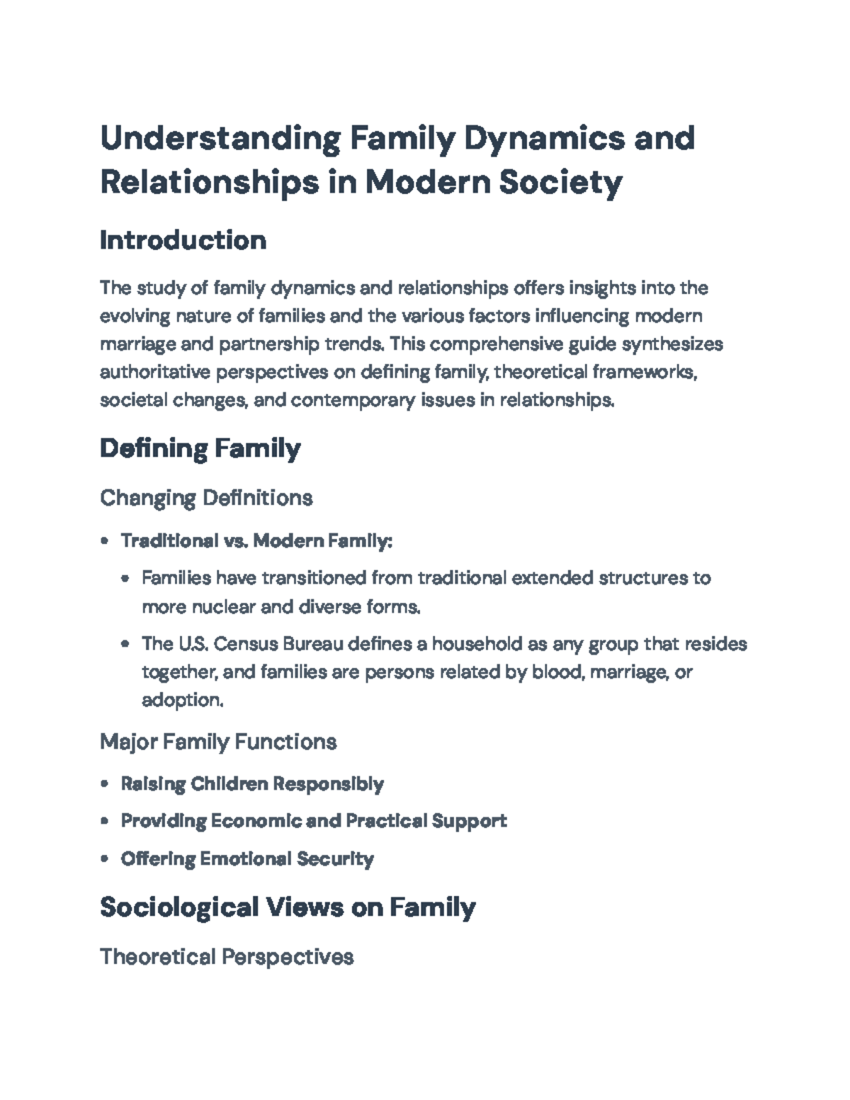 Understanding Family Dynamics and Relationships in Modern Society ...