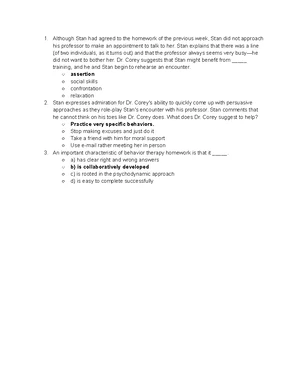 Case of Stan Solution-Focused Brief Therapy - After Stan states that ...