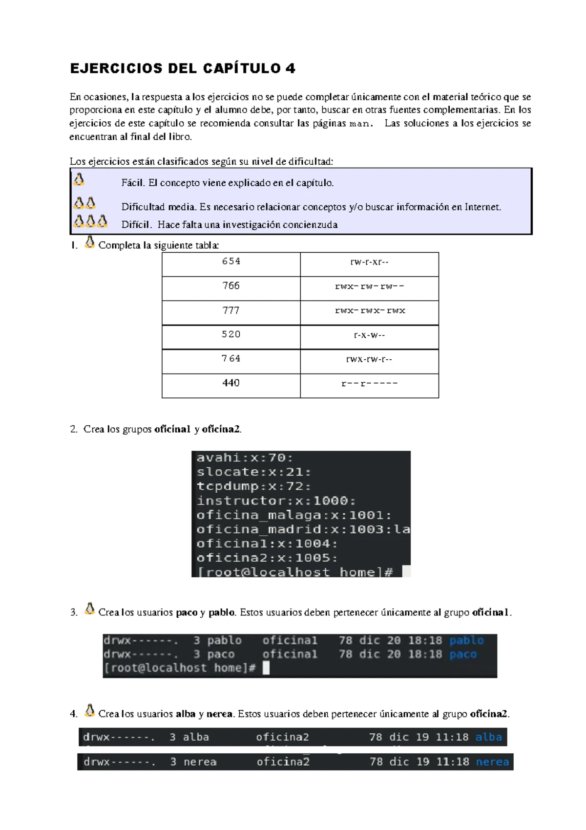 Ejercicios Prácticos de Linux (Manual 01) y Soluciones - Studocu
