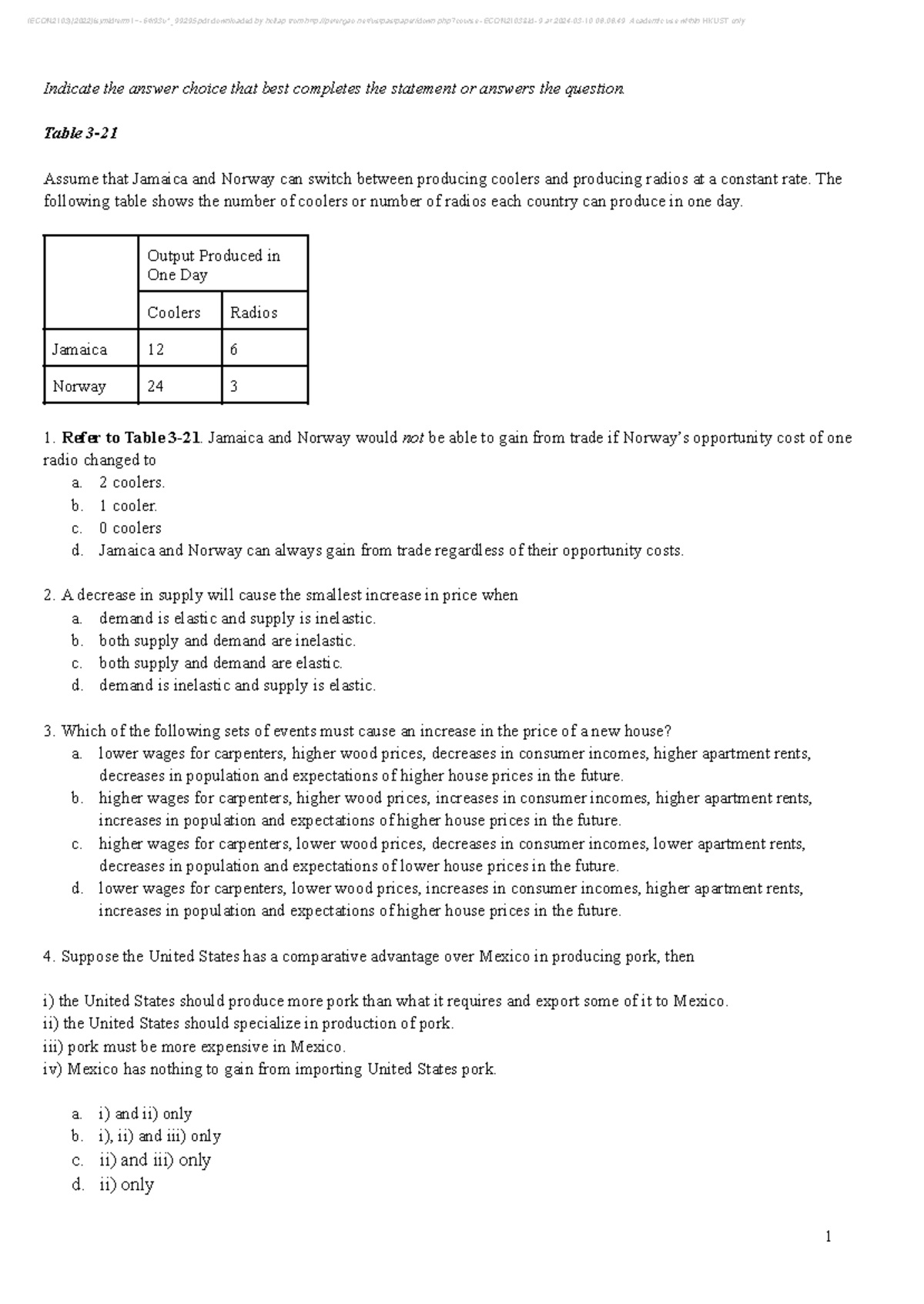 (ECON2103) 2022 Midterm 1 Answers and Key Concepts - Studocu