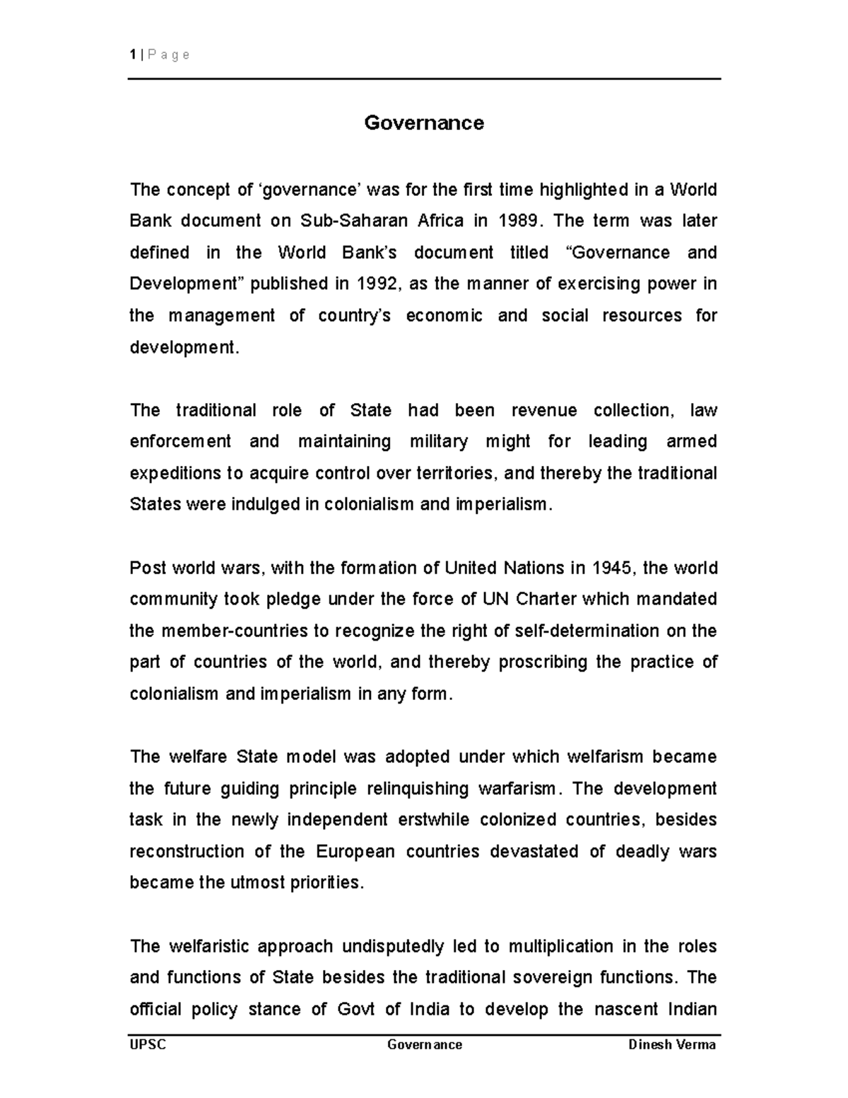 UPSC Governance: Understanding the Evolution of State and Development ...