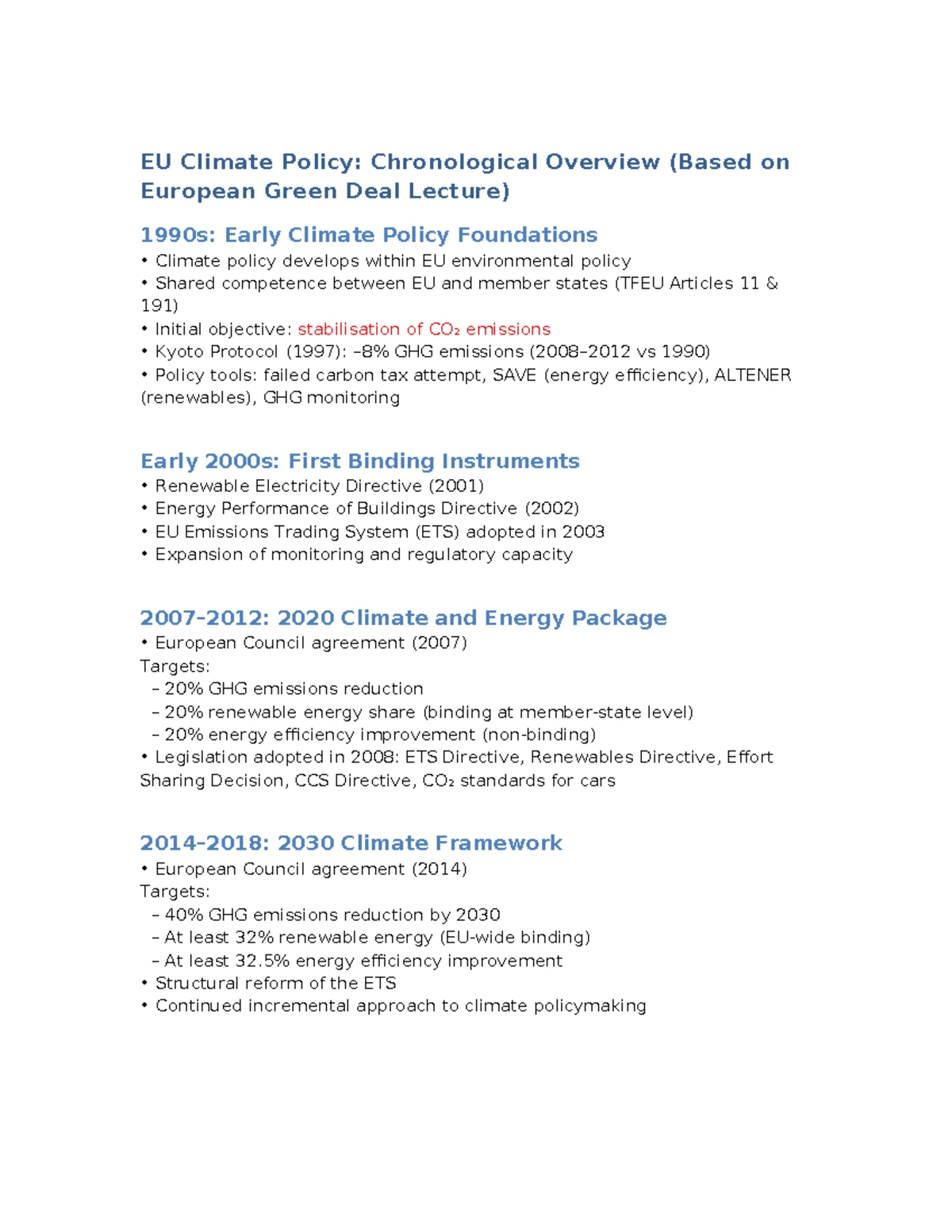 EU Energy Policy: Key Roles, Changes, and Future Challenges - Studocu