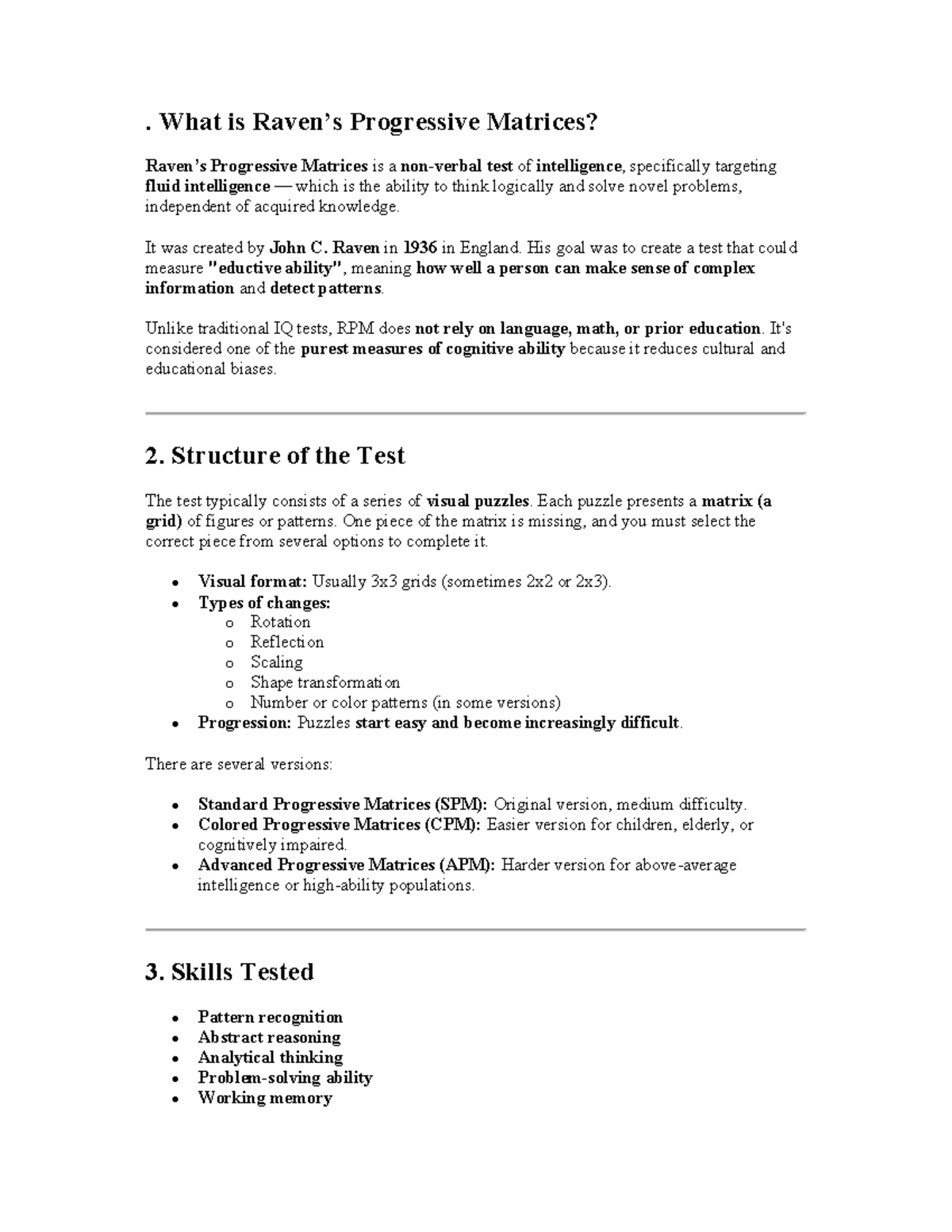 Rpm - RAVENS PROGRESSIVE MATRICES TEST - . What is Raven’s Progressive ...
