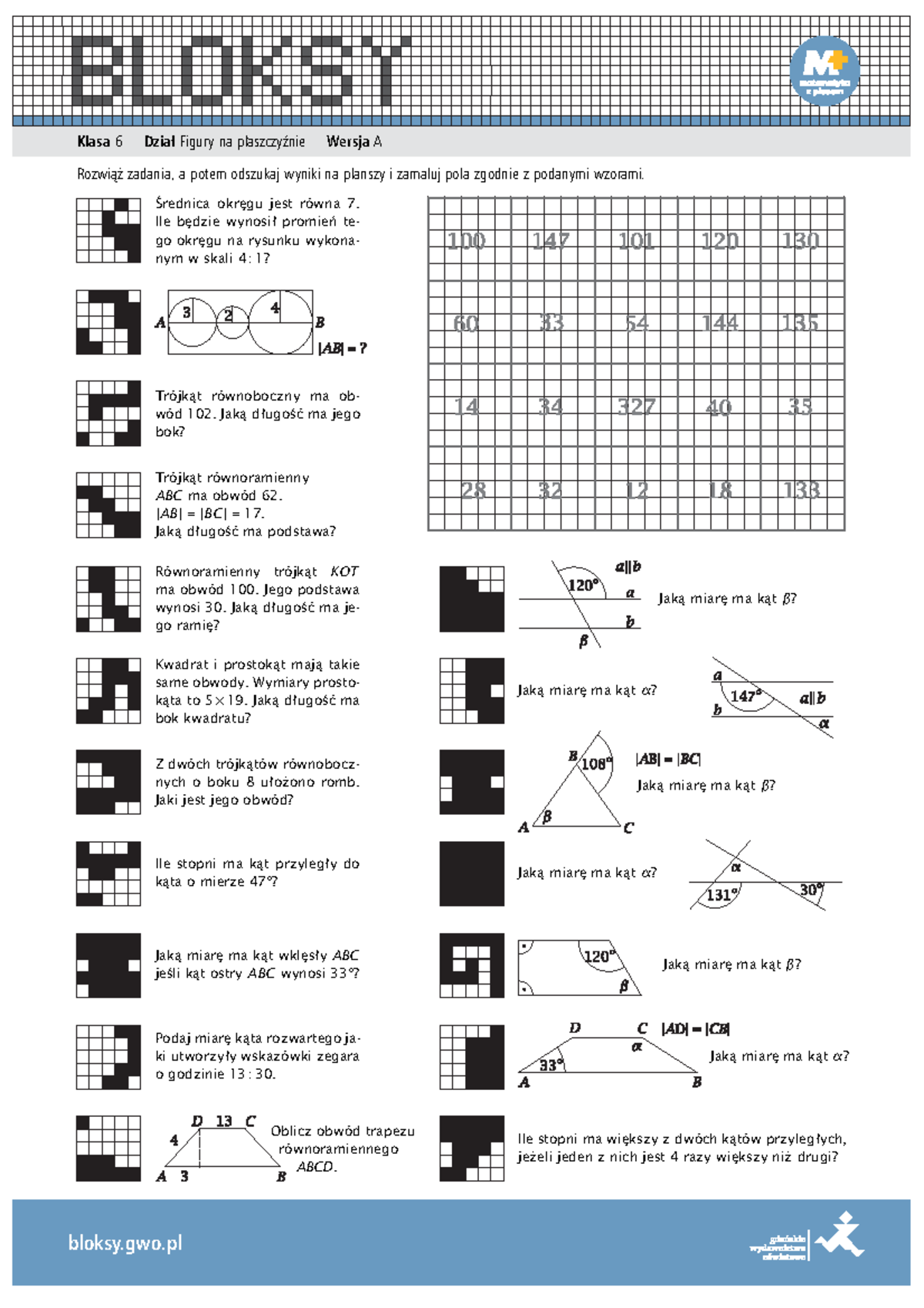 Figury Na Płaszczyźnie Sprawdzian 6 Klasa www.studocu.com