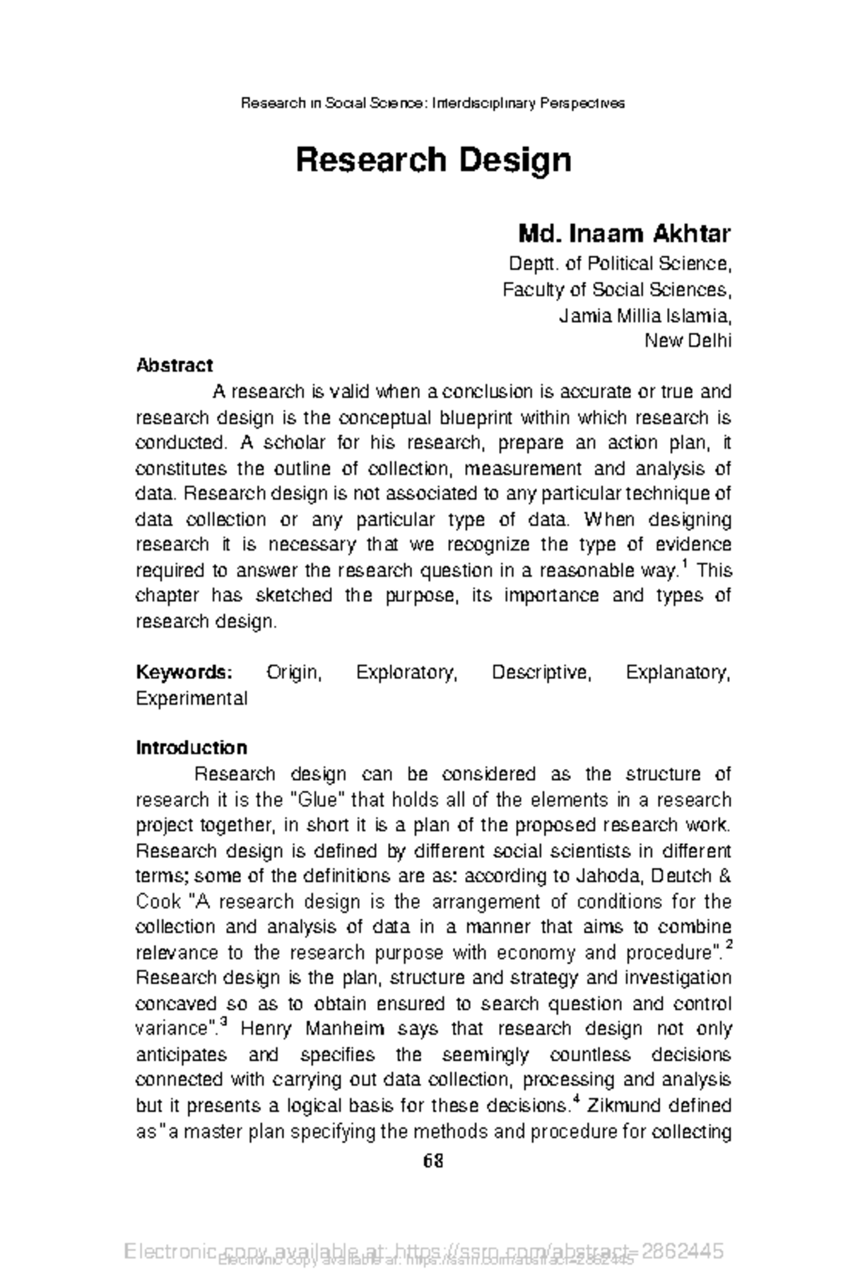 Research Design Overview: Types & Importance in Research (XSACAS) - Studocu