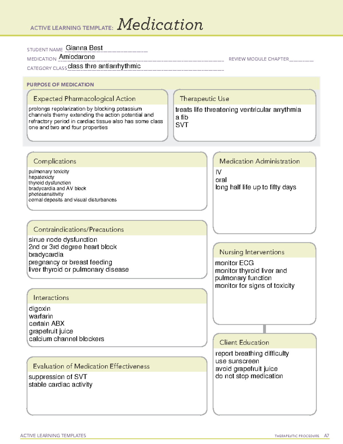 ACTIVE LEARNING TEMPLATE: Angiotensin III - ATI MED MODULE - Studocu