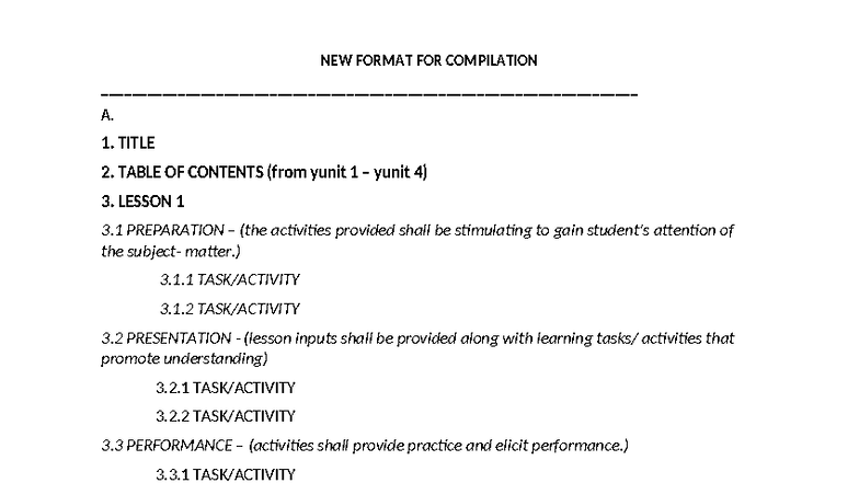 BSED Lesson Plan Compilation: New Format & Multimedia Materials - Studocu
