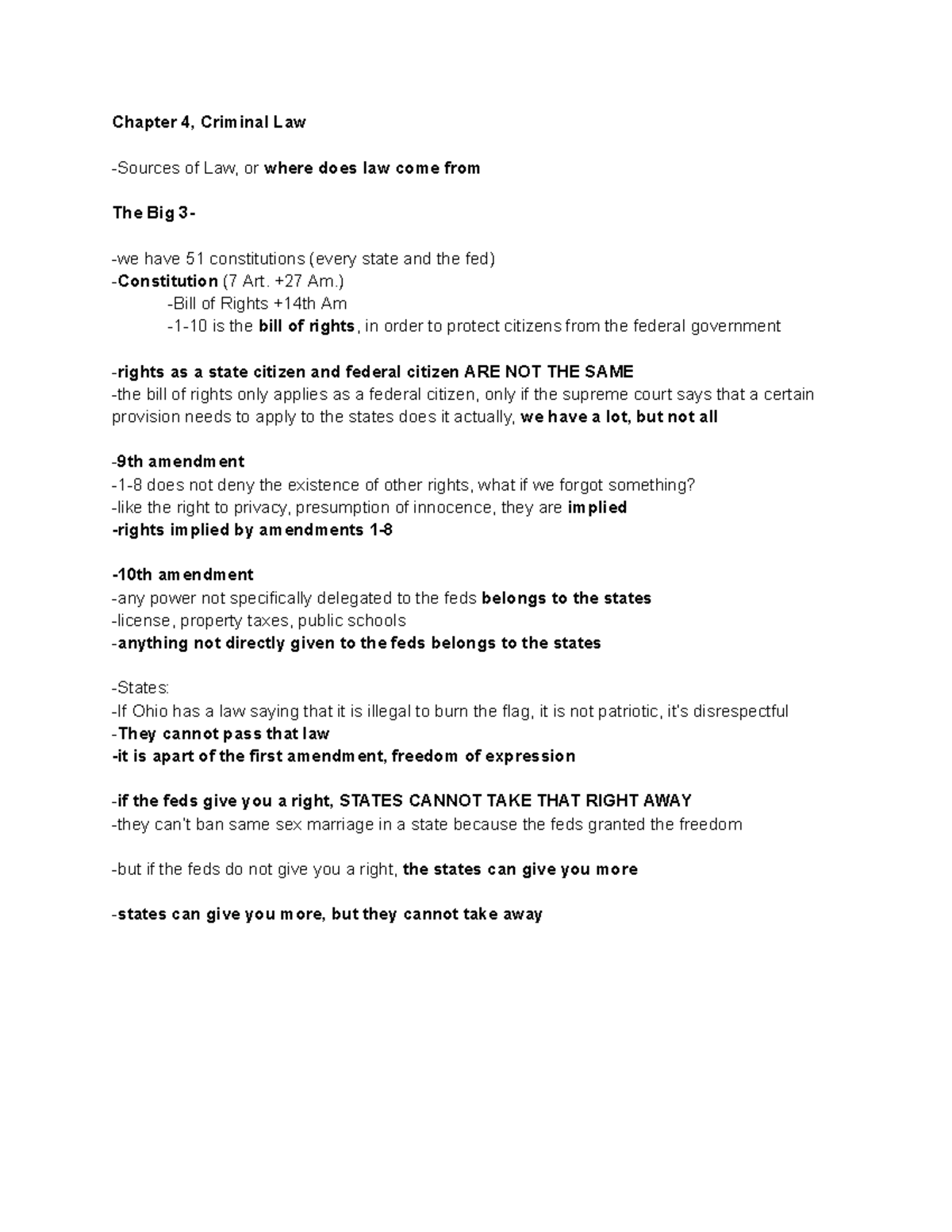 Criminal Justice Notes: Chapter 4 - Understanding Criminal Law Concepts ...