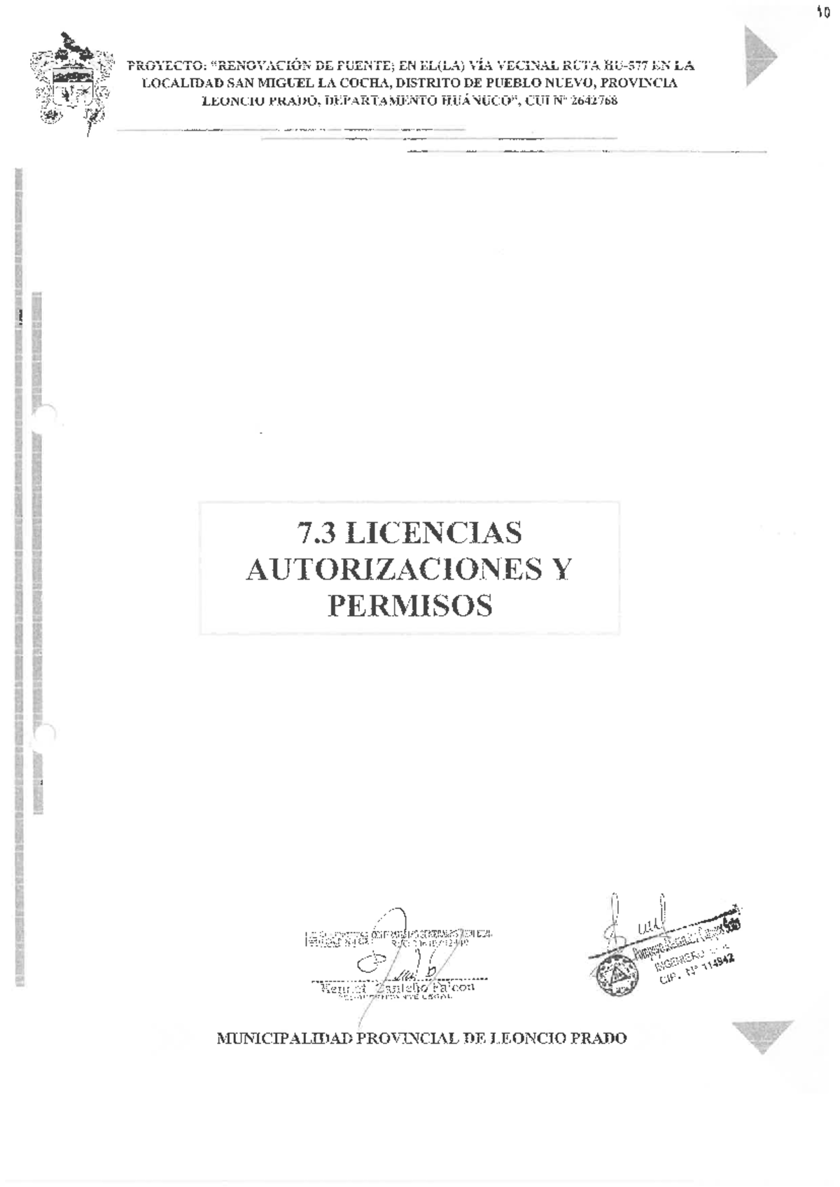 Acta de Autorización de Uso Temporal de Terreno - Proyecto Vía Vecinal ...
